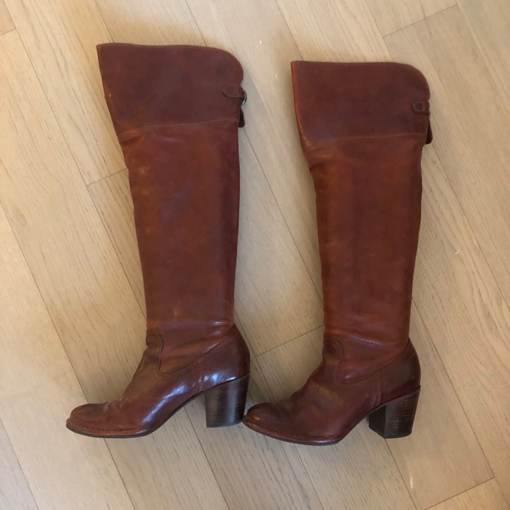 Knee high Frye leather boots